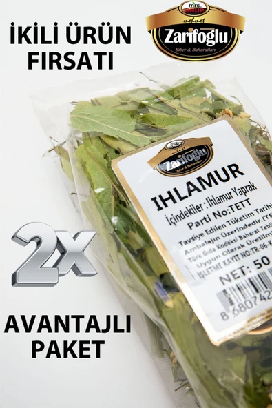 Zarifoğlu Ihlamur Çayı Otu Bitkisi Şifalı Bitkiler 2 x 50 gr