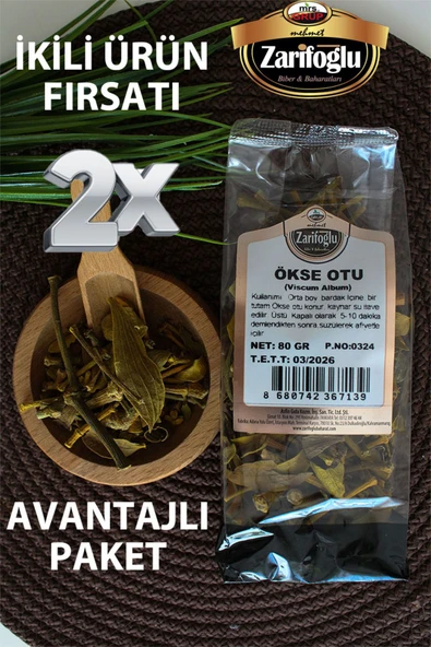 Zarifoğlu Burç ( ökse Otu ) Bitkisi Şifalı Bitkiler 2 x 80 gr