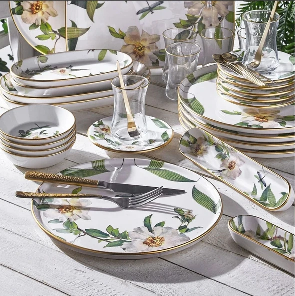 Fecra Floranda 35 Parça Gold Fileli Kahvaltı Seti - 2