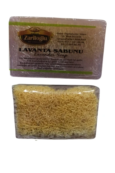 Zarifoğlu Lavanta Sabun 1 Adet Doğal Kabak Lifli Katı Sabun