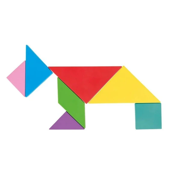 Nessiworld 03 569 Ahşap Manyetik Tangram -Pilsan Oyuncak - 1