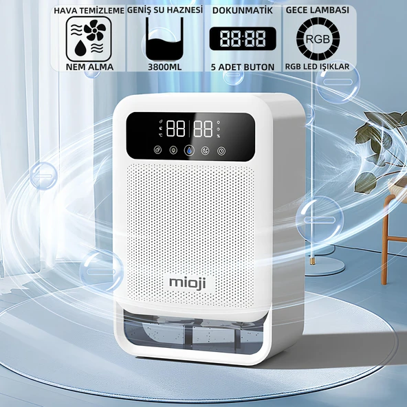 Mioji Mio 30NEC Pro 3.8 Litre Çift Göstergeli Nem Alma ve İyon Hava Temizleme Cihazı - Beyaz - Resim 5