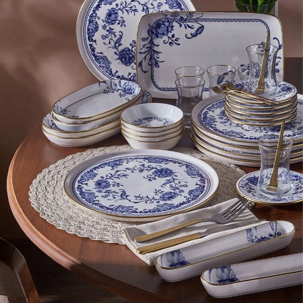 Fecra Wista 35 Parça Gold Fileli Kahvaltı Seti - 3