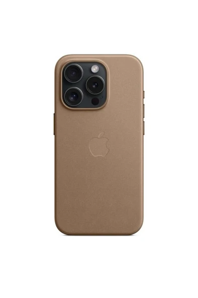 Apple iPhone 15 Pro için MagSafe özellikli Mikro Dokuma Kılıf - Vizon Grisi ​​​​​​​ Outlet - 4