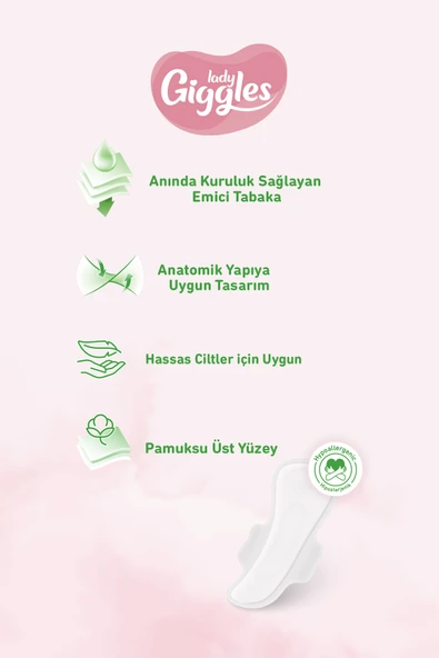 Giggles Lady Soft Hijyenik Ped Gece Mega Fırsat Paketi 144 Adet - 4