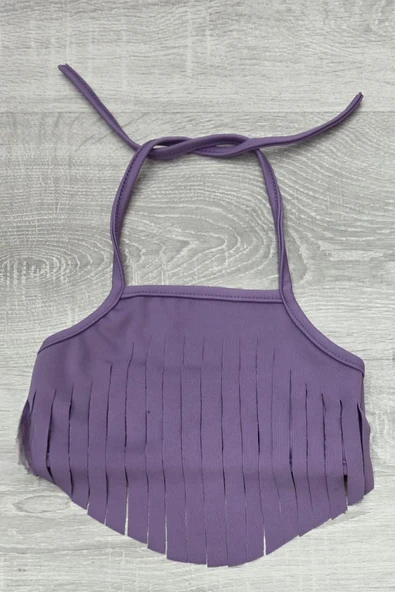 Kız Çocuk Bandanalı Fırfırlı Mayo Takımı 3-8 Yaş 12257 - 2