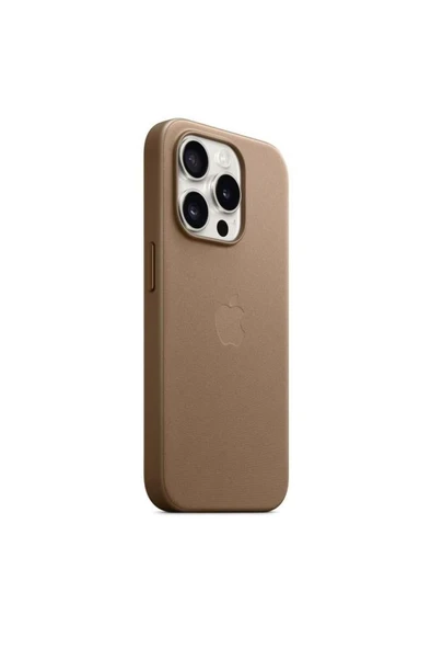 Apple iPhone 15 Pro için MagSafe özellikli Mikro Dokuma Kılıf - Vizon Grisi ​​​​​​​ Outlet - 5