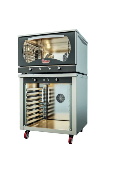 OSİMO Osimix 2'li Patisserie Serisi Konveksiyonel 4'lü Buharlı Fırın ve 8'li Buharlı Mayalandırma 220 w