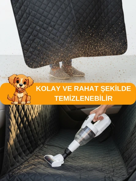Beylini Evcil Hayvan Araba Koltuk Örtüsü Su Geçirmez cDayanıklı Hamak Tasarım Arka Koltuk Koruma Kılıfı Kaymaz Universal Kedi Köpek Araç Aksesuarları 150X200 cm - 4
