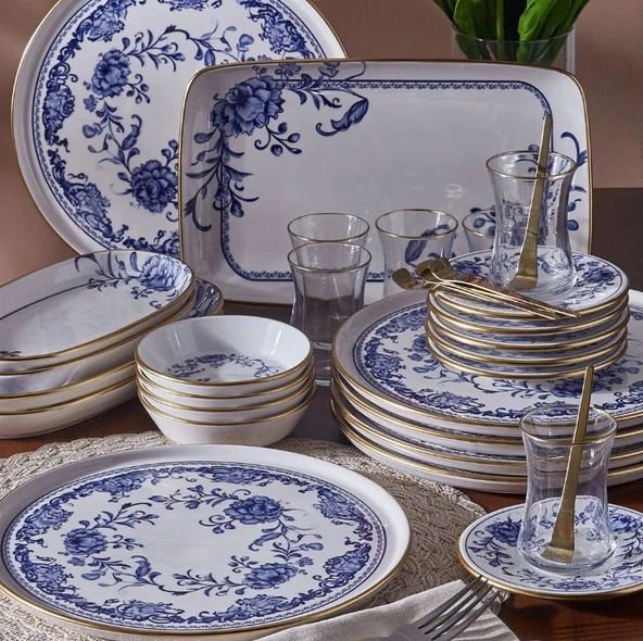 Fecra Wista 35 Parça Gold Fileli Kahvaltı Seti - 2