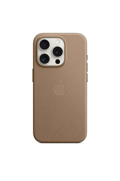 Apple iPhone 15 Pro için MagSafe özellikli Mikro Dokuma Kılıf - Vizon Grisi ​​​​​​​ Outlet - 3