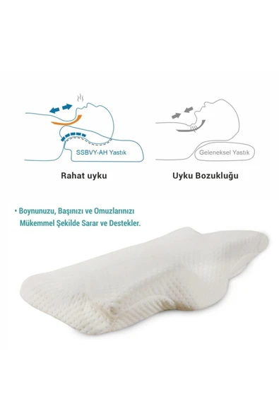 Güzellik Beauty Ortopedik Visco Yastık, Anti Horlama 35x65 Cm - 3
