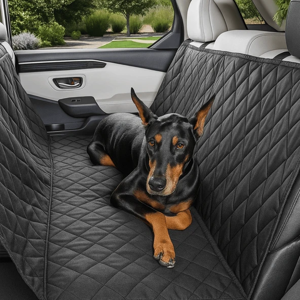 Beylini Evcil Hayvan Araba Koltuk Örtüsü Su Geçirmez cDayanıklı Hamak Tasarım Arka Koltuk Koruma Kılıfı Kaymaz Universal Kedi Köpek Araç Aksesuarları 150X200 cm