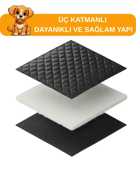 Beylini Evcil Hayvan Araba Koltuk Örtüsü Su Geçirmez cDayanıklı Hamak Tasarım Arka Koltuk Koruma Kılıfı Kaymaz Universal Kedi Köpek Araç Aksesuarları 150X200 cm - 3