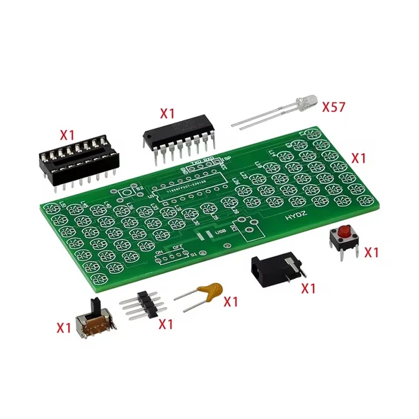 5V Led Elektronik Kum Saati Hobi Devresi DIY Lehimleme Kiti - Demonte(Montesiz) - Resim 4