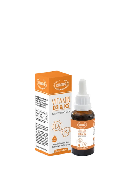 ERSAĞ VİTAMİN D3-K2 30 ML.