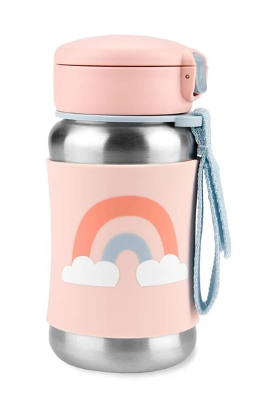 Nessiworld Skip Hop Zoo Pipetli Paslanmaz Çelik Suluk 350 ml Gökkuşağı ürün görseli 1