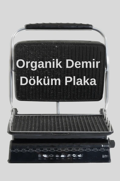 Tost Makinası Ultra Granit Yüzey İle Demir Döküm | 1800W Yağ Hazneli Ultra Granit Tost Makinesi ürün görseli 1