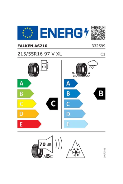 Falken EuroAll Season AS210 215/55 R16 97V XL 4 Mevsim Lastik - 2024 - 2