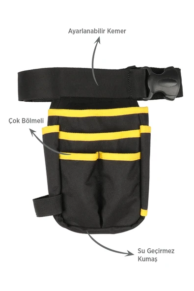 RTX0901 Çok Bölmeli Bel Tipi Alet Çantası - 2