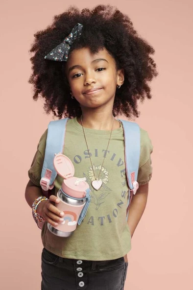 Nessiworld Skip Hop Zoo Pipetli Paslanmaz Çelik Suluk 350 ml Gökkuşağı - Resim 5