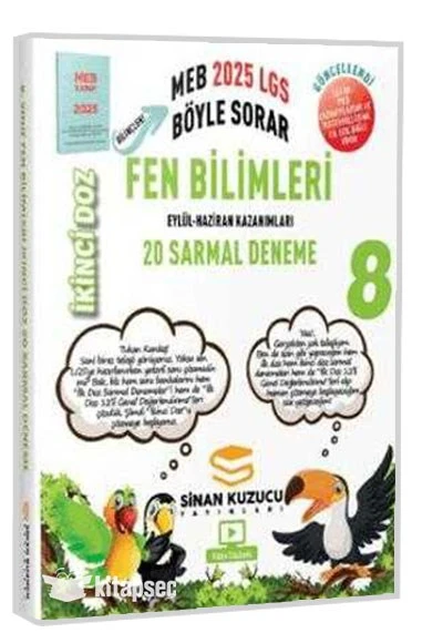 8. Sınıf İkinci Doz Sarmal Branş Denemeleri Fen Bilimleri Sinan Kuzucu Yayınları - 1