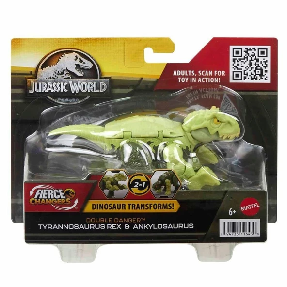 Nessiworld HLP05 Jurassic World Değişim Serisi - Çifte Tehlike Dinozor Figürleri - 2