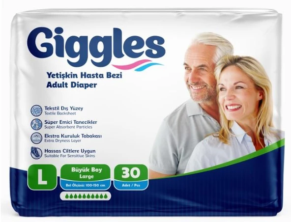GİGGLES HASTA BEZİ 30 LU LARGE