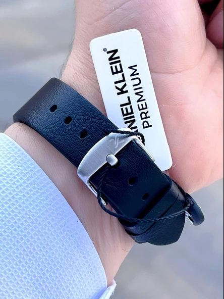 Daniel Klein Deri Kordon 3 Atm Suya Dayanıklı Nişan Ve Damat İçin Erkek Kol Saati EDK.13668-2 - Resim 4