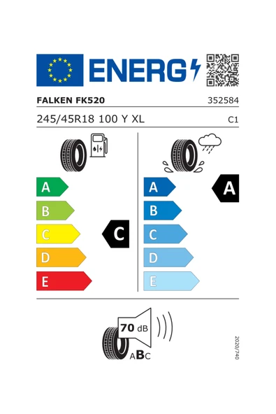Falken Azenis FK520 245/45 R18 100Y XL Yaz Lastiği - 2024 - 3