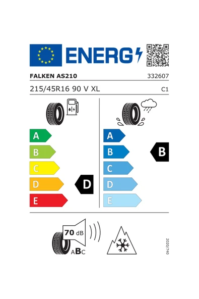 Falken EuroAll Season AS210 215/45 R16 90V XL 4 Mevsim Lastik - 2024 - 2