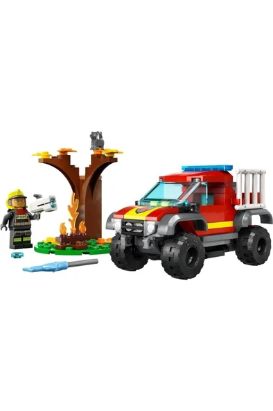 LEGO ® City 4x4 İtfaiye Kamyonu Kurtarma Operasyonu 60393 - 5 Yaş ve Üzeri İçin Yapım Seti (97 Parça)