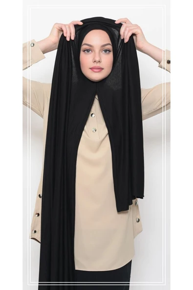 Lerra Pratik Hazır Penye Şal Hijab - 1