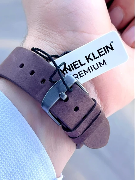 Daniel Klein Deri Kordon 3 Atm Suya Dayanıklı Nişan Ve Damat İçin Erkek Kol Saati EDK.13668-5 - Resim 4