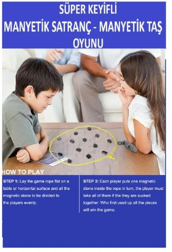 Süper Keyifli Manyetik Satranç-20 Taşlı Manyetik(Güçlü) Taş Oyunu- Harika Vakit Geçirmek Için Hediye - 3