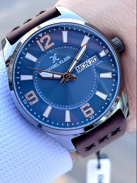 Daniel Klein Deri Kordon 3 Atm Suya Dayanıklı Nişan Ve Damat İçin Erkek Kol Saati EDK.13668-5 ürün görseli