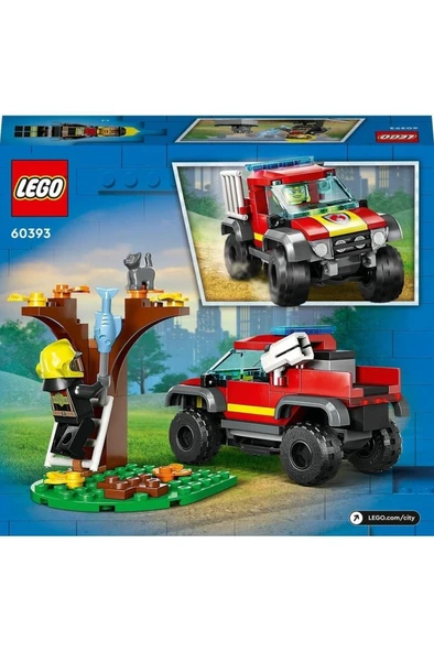LEGO ® City 4x4 İtfaiye Kamyonu Kurtarma Operasyonu 60393 - 5 Yaş ve Üzeri İçin Yapım Seti (97 Parça) - 4