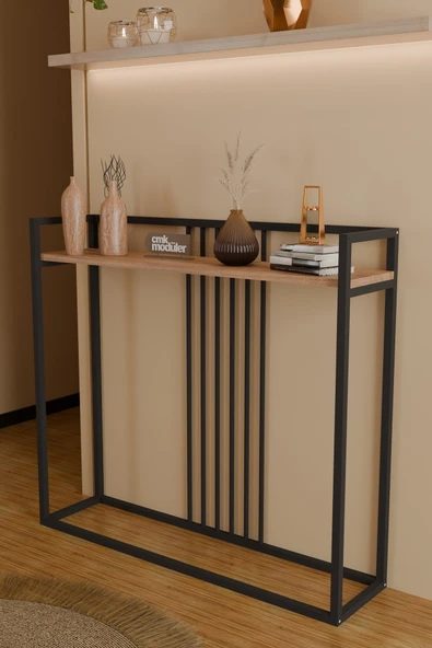 Nova Metal Dresuar Boru Detaylı Dekoratif Konsol Dresuar - 3