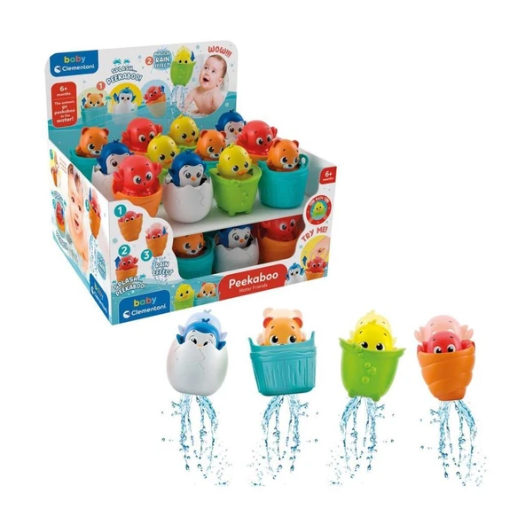 Nessiworld 17655 Saklanan Su Arkadaşları Banyo Oyuncağı, Baby Clementoni, +6 ay