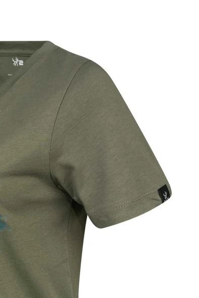 2AS ALONE BASKILI V YAKA KADIN T-SHİRT 403 - 11