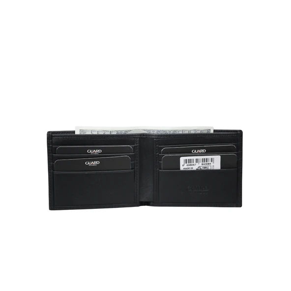 Guard Crazy Siyah Hakiki Deri Klasik Yatay Model Erkek Cüzdan XD-171-ST - Resim 2