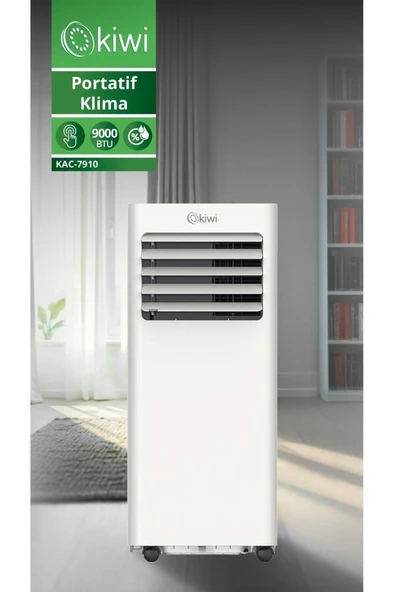 Kiwi KAC-7910 9000 BTU Zamanlayıcılı Nemlendirici, Havalandırma ve Soğutmalı Portatif Taşınabilir Klima