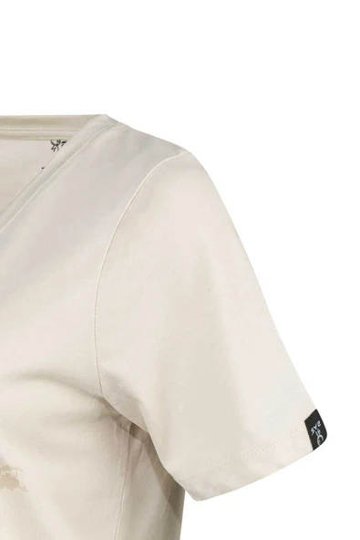 2AS ALONE BASKILI V YAKA KADIN T-SHİRT 403 - 3