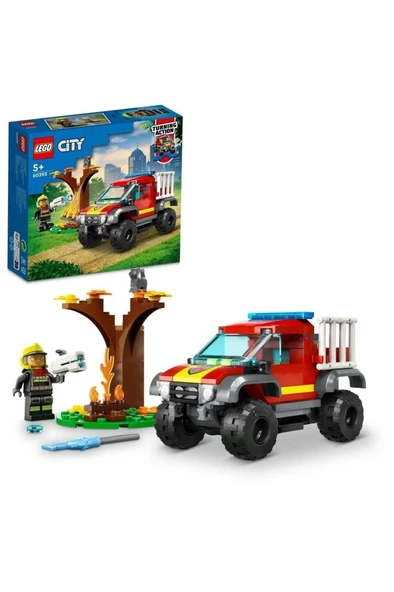 LEGO ® City 4x4 İtfaiye Kamyonu Kurtarma Operasyonu 60393 - 5 Yaş ve Üzeri İçin Yapım Seti (97 Parça) - 6