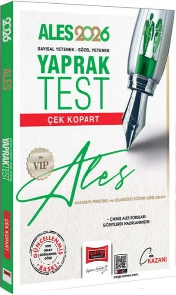 Yargı 2026 Ales Sayısal Sözel Yaprak Test