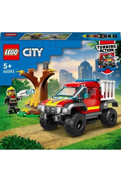 LEGO ® City 4x4 İtfaiye Kamyonu Kurtarma Operasyonu 60393 - 5 Yaş ve Üzeri İçin Yapım Seti (97 Parça) - 5