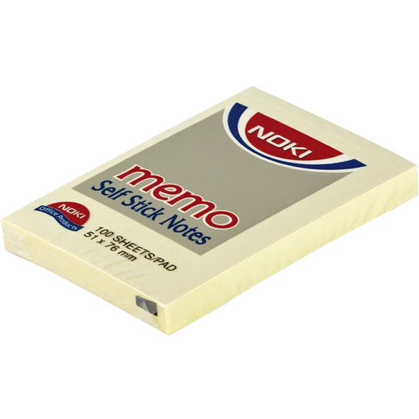 Noki Yapışkanlı Not Kağıdı Memo 100 YP 51x75 Sarı 12006--12 li