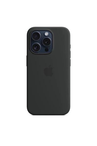 Apple iPhone 15 Pro için MagSafe özellikli Silikon Kılıf - Siyah ​​​​​​​Outlet - 2