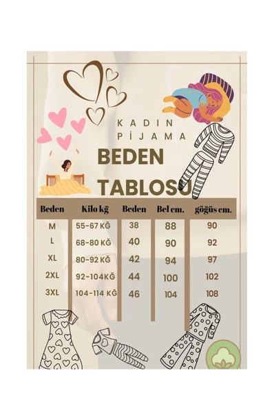 Manolya HOMEWEAR boydan düğmeli yazlık ince milan kumaş terletmeyen kısa kollu kalpli pijama takımı - 2