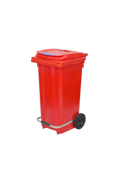 ELCY 120 LT Kırmızı Metal PEDALLI Çöp Konteyneri (Isıya Dayanıklı) - 2